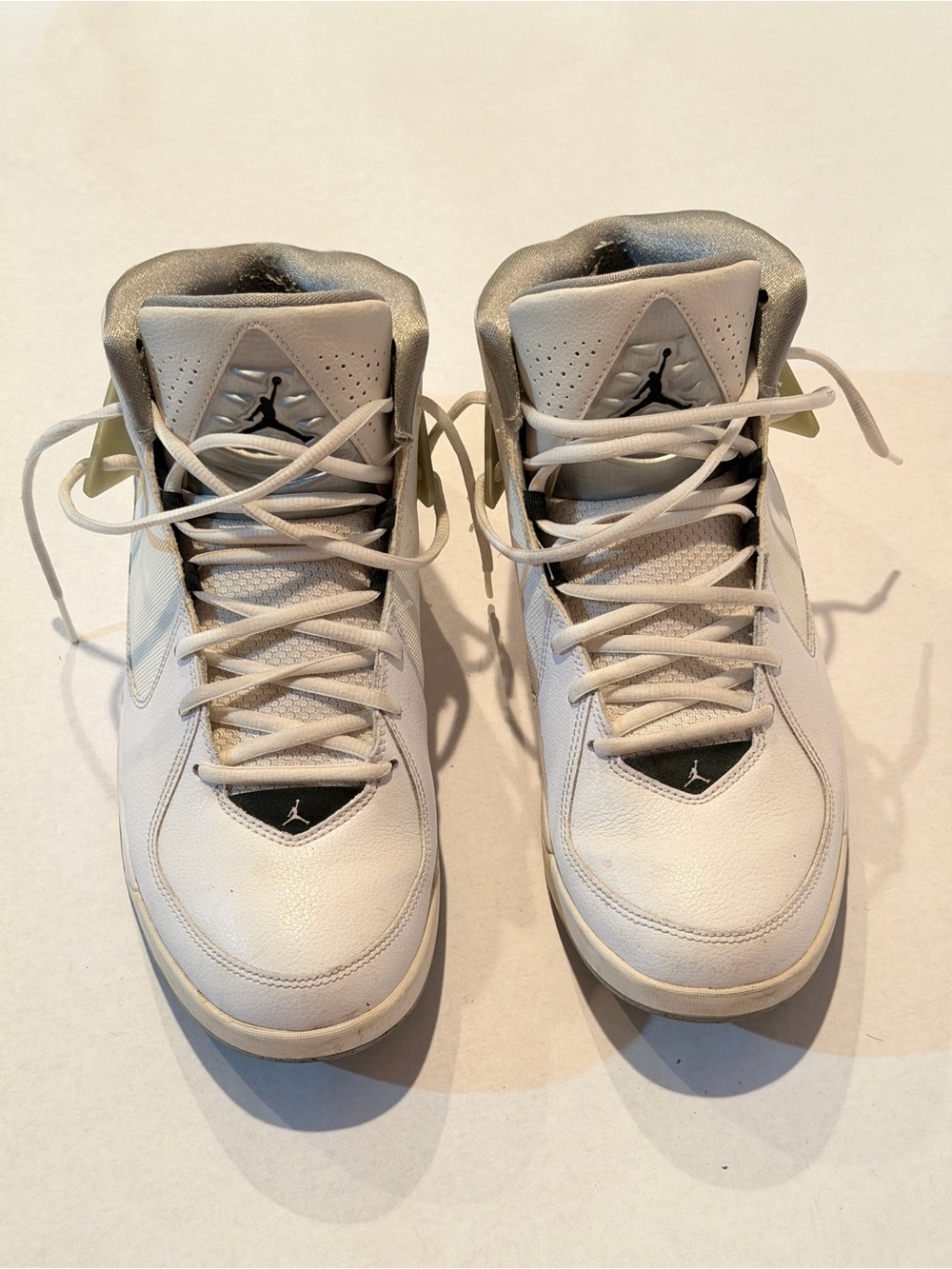 Jordan Air Incline White Metallic and Silver High-Top Basketball Sneakers